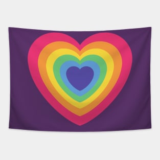 LGBT Flag Colors as Heart Tapestry