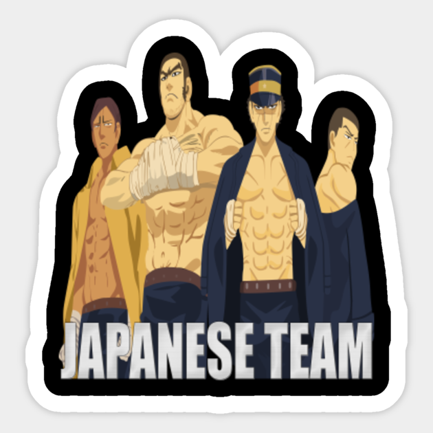 Golden Kamuy Japanese Team Sugimoto X Tanigaki X Tsukishima X Koito Golden Kamuy Sticker Teepublic