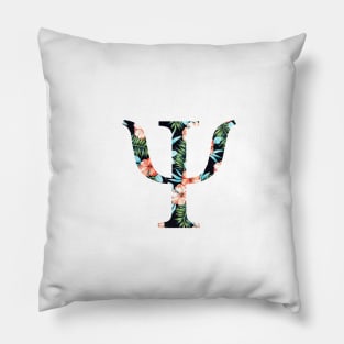 Psi Floral Greek Letter Pillow