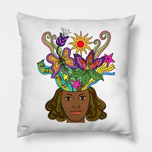 Creative Beautiful Mind Fantasy African Woman Pillow