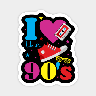 I Love The 90s Nostalgia Retro Pop Culture Magnet