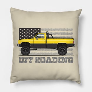 Yellow Off Roading truck Pillow