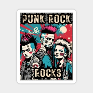 Punk Rock Rocks Magnet