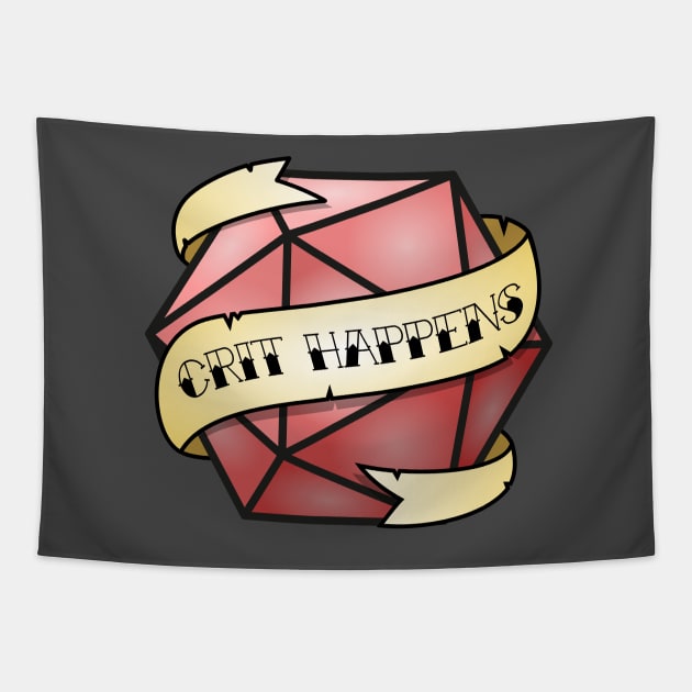 Crit Happens Tapestry by ryanslatergraphics