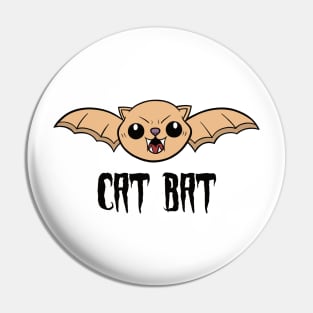 Cat Bat Halloween Design - Version 2 Pin