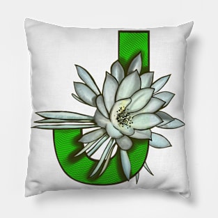 Letter J floral Pillow