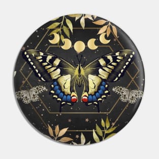 Mystic Botanical Butterfly Scene 2 Pin