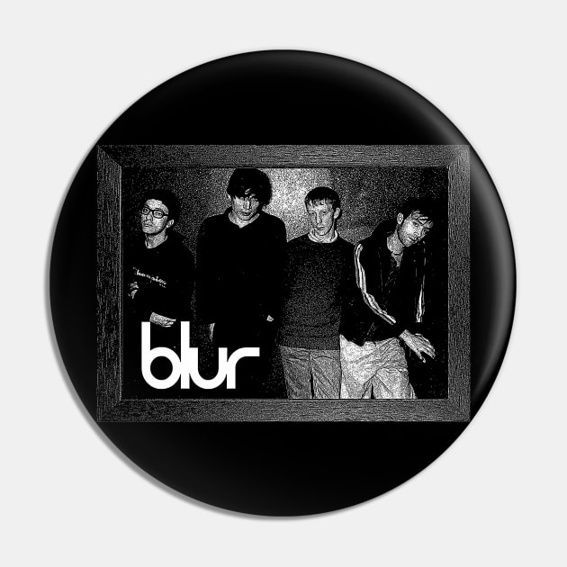 Retro Blur Band Pin by Madrock Power