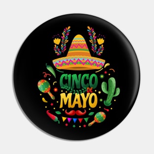 Cinco De Mayo Women Men Kids Mexican Gifts Pin