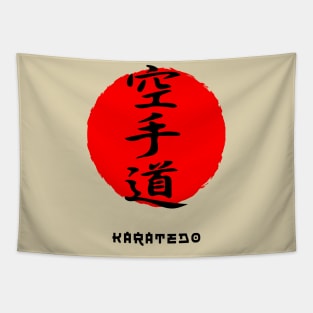 Karate martial art sport Japan Japanese kanji words character 165 Tapestry