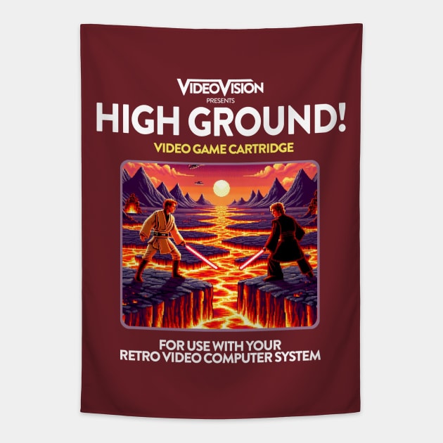 High Ground 80s Game Tapestry by PopCultureShirts