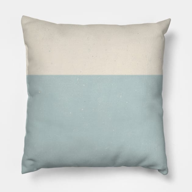 Color Block Indigo Blue and Cream Pillow by Trippycollage