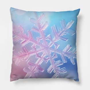 Snow Flake Nature Serene Tranquil Peace Pillow