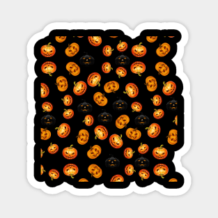 Jack O Lantern Ash Black Magnet