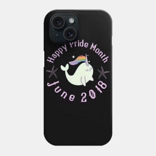 LGBT Pride Month TShirt Rainbow Unicorn Narwhal Phone Case