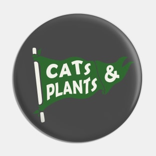 Cats and Plants Pin