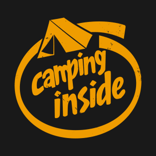 Funny Camping Summer Nature Lover Indoors Gift For Introverts T-Shirt