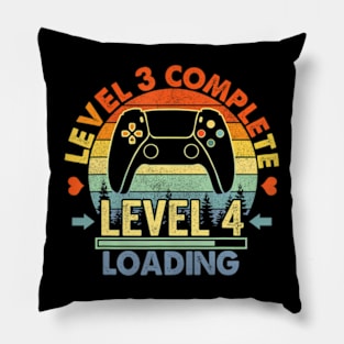 Level 3 Complete 3 Anniversary  3rd Wedding Anniversary Pillow