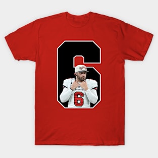 Shedd Shirts Baker Mayfield Logo Bucs Buccaneers Shirt T-Shirt, Adult Unisex, Size: Large, Red