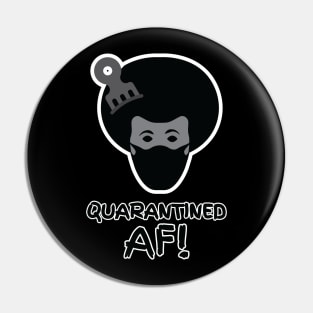 Quarantined AF, Afro Man Pin