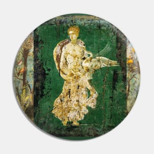 LEDA WITH SWAN ,POMPEII ,ANTIQUE ROMAN WALL PAINTINGS Flower Garden Flying Birds ,Quince and Apple Trees Pin