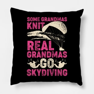 Parachuting Skydiving Grandma Gift Pillow