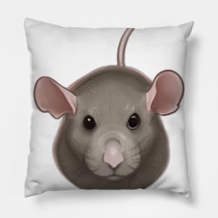 Cute Rat Drawing Pillow