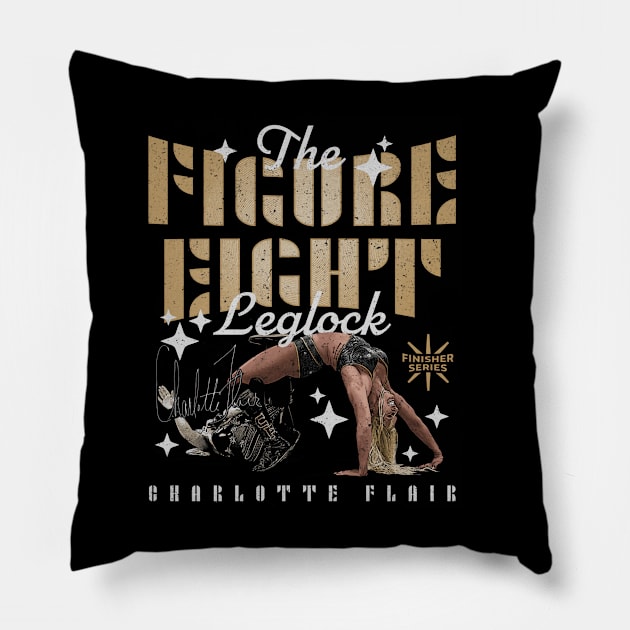 Charlotte Flair Figure Eight Leglock Pillow by MunMun_Design