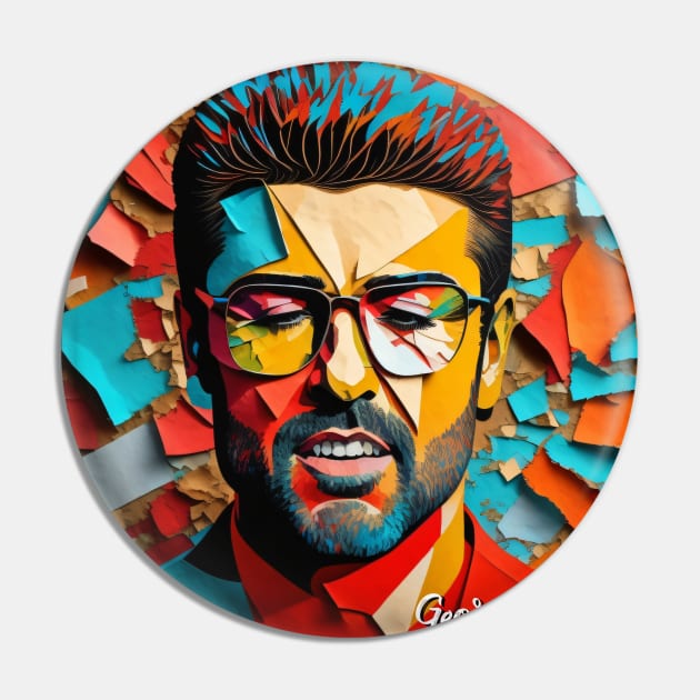 George Michael // Paper Art Pin by Otmr Draws