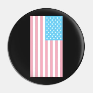 TRANSGENDER USA FLAG (alt. angle) - PALE BLUE, WHITE AND PINK TRANSGENDER FLAG Pin