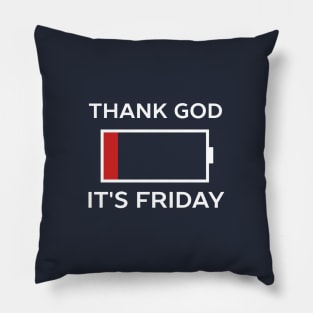 Woohoo Thank God It’s Friday Retro Vintage Pillow