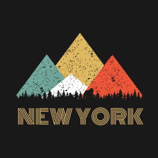 Secret Sasquatch Hidden Retro New York with Hiding Bigfoot T-Shirt