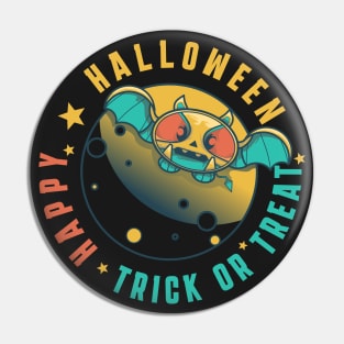 Cute bat halloween cartoon Pin