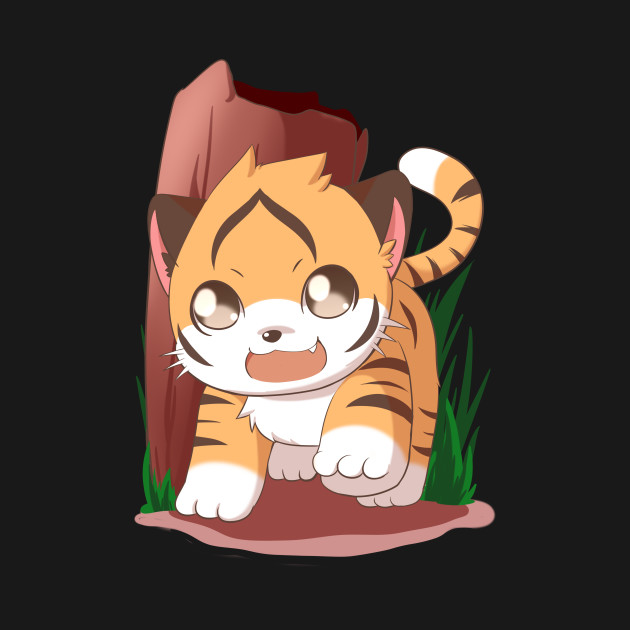 Disover cute chibi Tiger - Tiger - T-Shirt