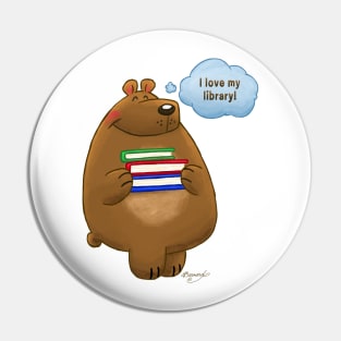 I Love My Library Ready To Read Bear! Pin