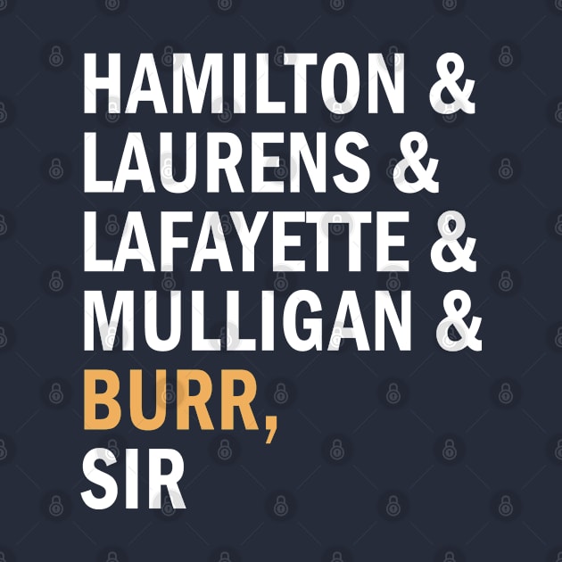 Hamilton Laurens Lafayette Mulligan Burr Sir, Hamilton, Hamilton Gift, Aaron Burr, Alexader Musical by adil shop