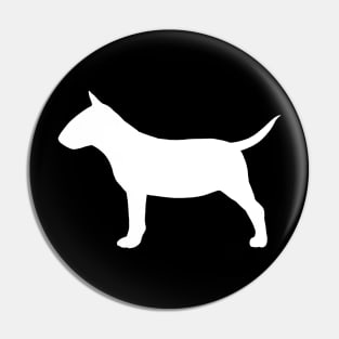 Miniature Bull Terrier Silhouette Pin