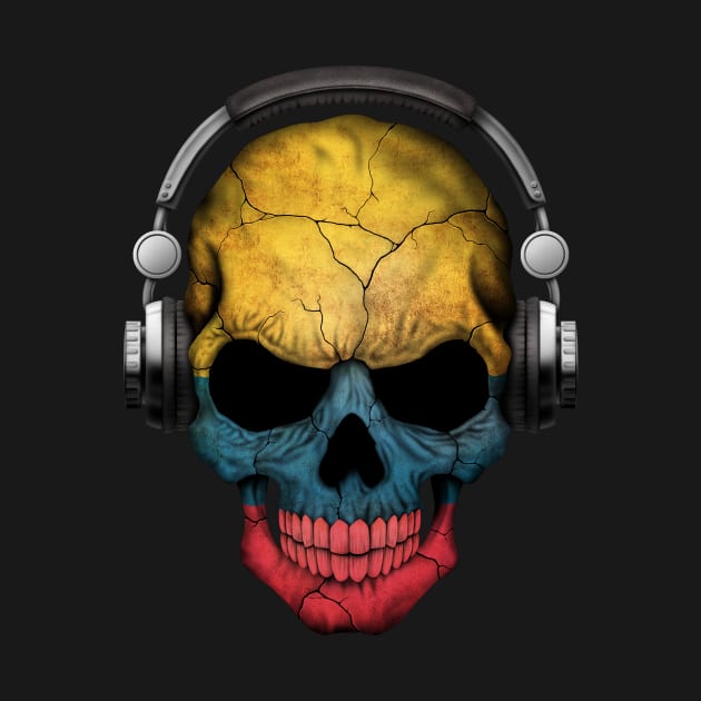 Dark Skull Deejay with Colombian Flag by jeffbartels