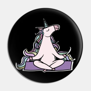 Unicorn Meditation Namaste Yoga Pin