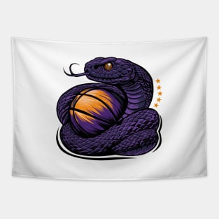 Purple and gold snake mamba, five championships, player legends Tapestry