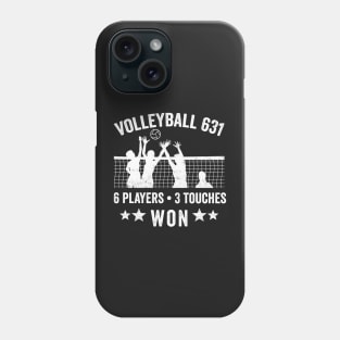 Volleyball Gift Volleyball 631 6 Players 3 Touches Won Phone Case