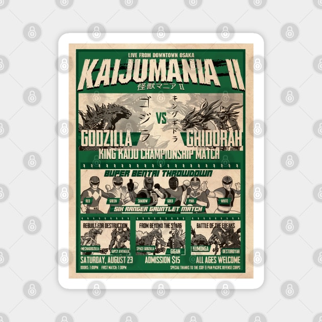 Kaijumania II Magnet by patrickkingart