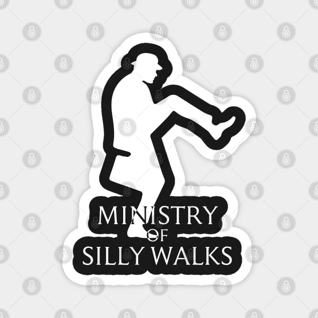 Ministry of Silly Walks white Magnet by chillstudio