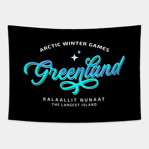 Greenland arctic winter games - largest island Tapestry by artlogotip