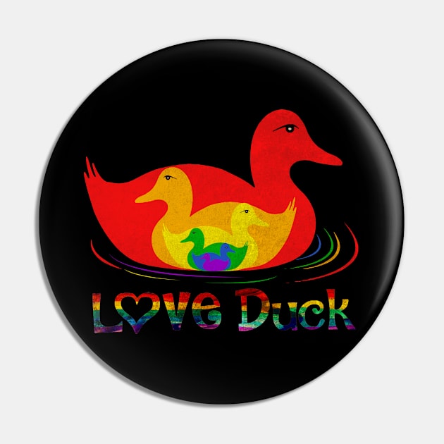 Cute Duck Rainbow Pin by OB.808 STUDIO