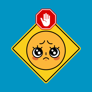 Alert Warning Facial Emoji Expressions #27 T-Shirt