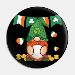 Gnome And Ireland Heart Flag Patrick's Day Pin