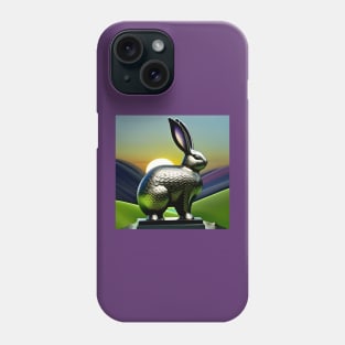 Surreal Celtic Iron Bunny Rabbit in the countryside at Sunset Phone Case