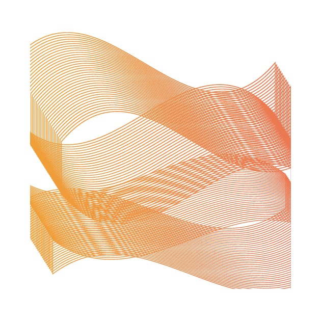 Geometric orange pattern waves by carolsalazar