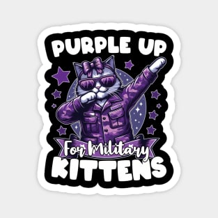 Month Of The Military Children Purple Up For Military Kitten Magnet